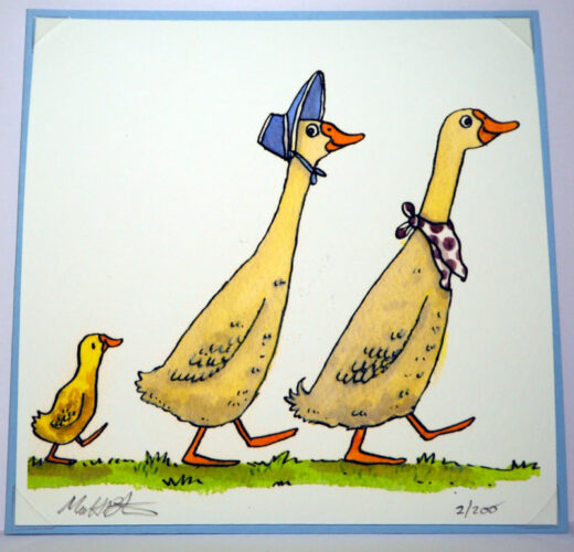 Duck family card