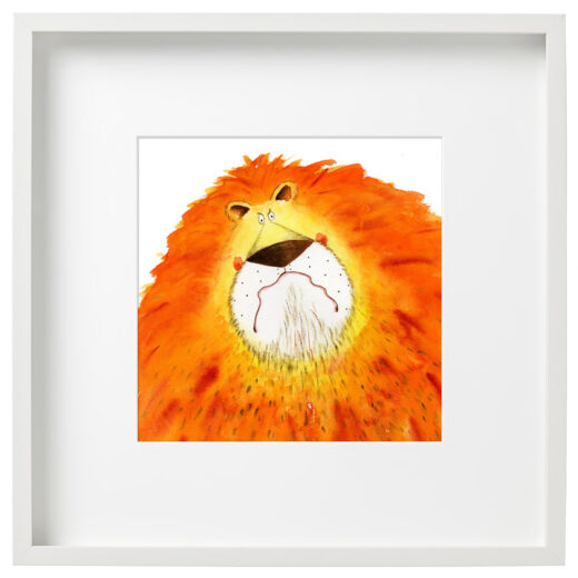 Framed Grumpy Lion Limited Edition Print
