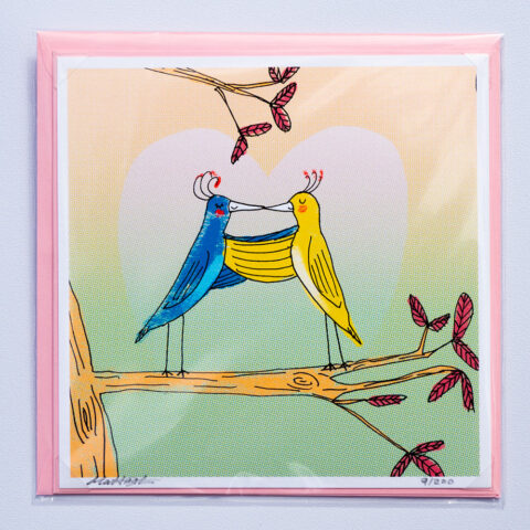 Love-birds card by Matt Buckingham