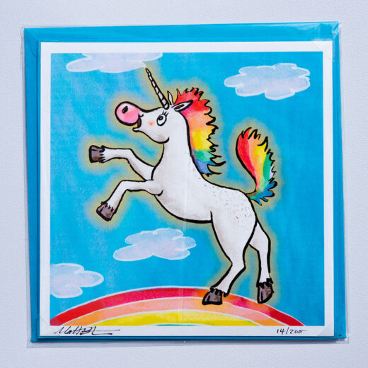 Rainbow Unicorn Card by Matt Buckingham