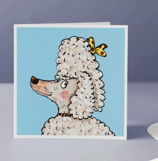 poodle dog card