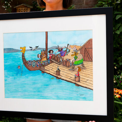Viking Docks original artwork for sale by Matt Buckingham