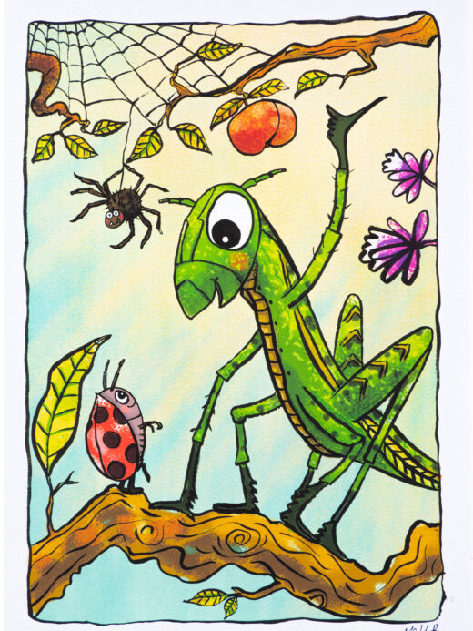 Grasshopper Print by Matt Buckingham