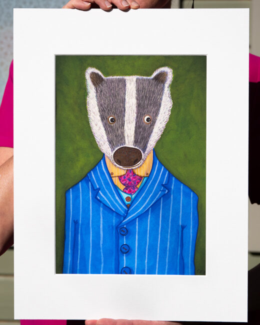 Dashing Badger artist print by Matt Buckingham