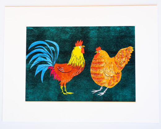 chicken print by illustrator Matt Buckingham