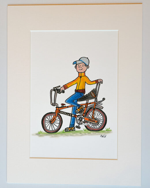 Chopper bike artist print by Matt Buckingham