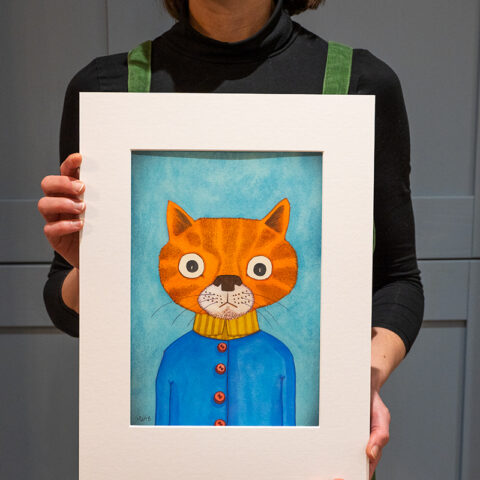 cat artist print by Matt Buckingham
