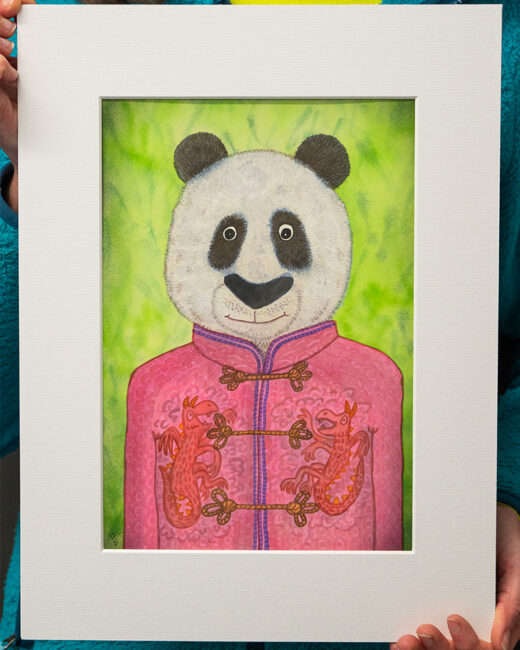 posing panda artist print by Matt Buckingham