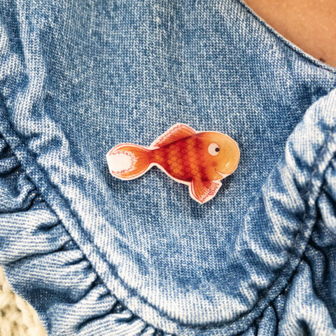 Stanley Fish Pin Badge