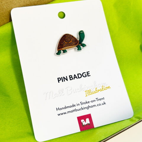 tortoise pin badge