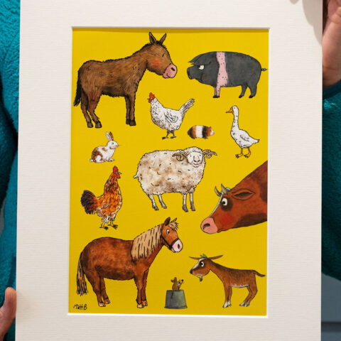 farm animals artist print by Matt Buckingham