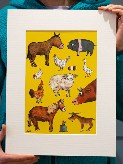 farm animals artist print by Matt Buckingham