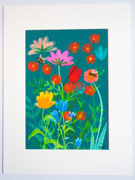 wild flowers artist print by illustrator Matt Buckingham