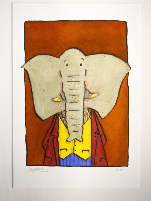 elephant print by Illustrator Matt Buckingham
