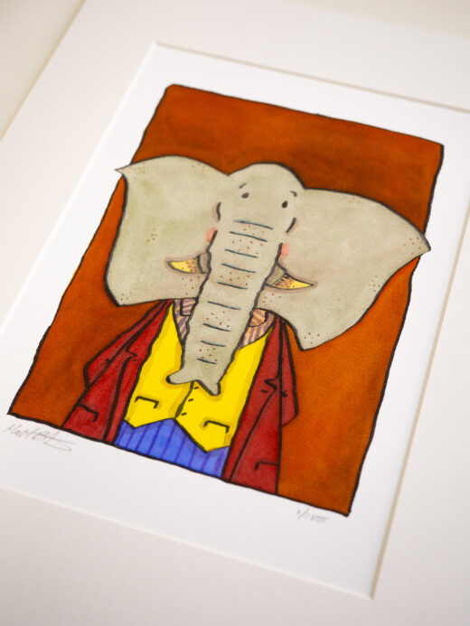 elephant artist print by Matt Buckingham