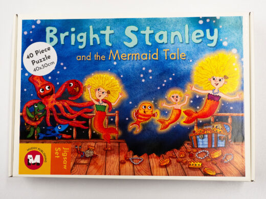 Bright Stanley and the Mermaid Tale 40 piece wooden jigsaw set by Matt Buckingham
