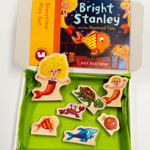 Bright Stanley and the Mermaid Tale wooden character play set by Matt Buckingham