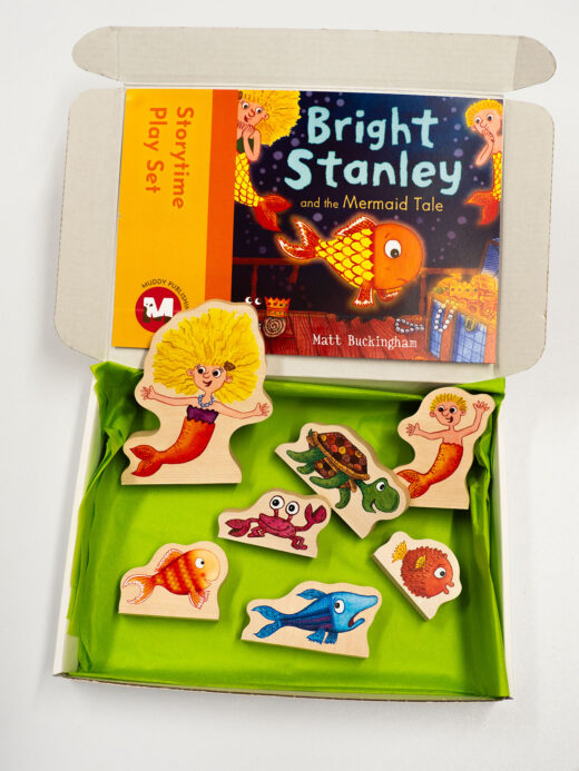 Bright Stanley and the Mermaid Tale wooden character play set by Matt Buckingham